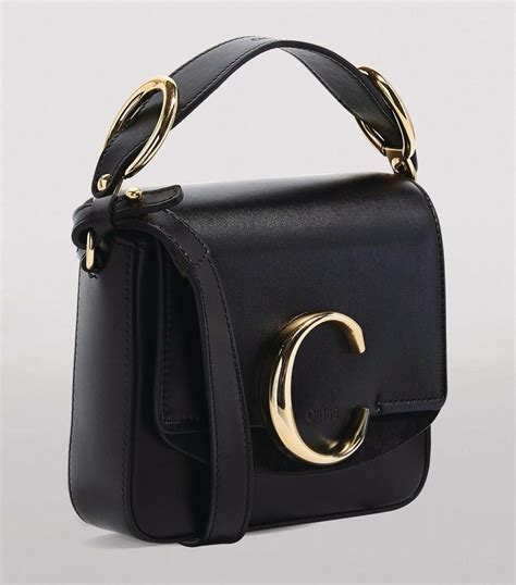 chloe c mini bag black|chloe cross body bag small.